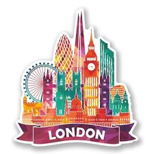 2 x London England UK Vinyl Sticker Laptop Travel Luggage Car #6639Â 