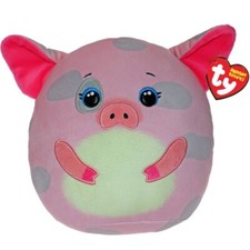TY HAMBONE PIG Squish-A-Boos Collection Soft Toy Plush Cushion 10" 39420
