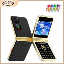 2.4" Unlocked Luxury SERVO P21 Flip Mobile Cell Phones 4 SIM Card Magic Voice