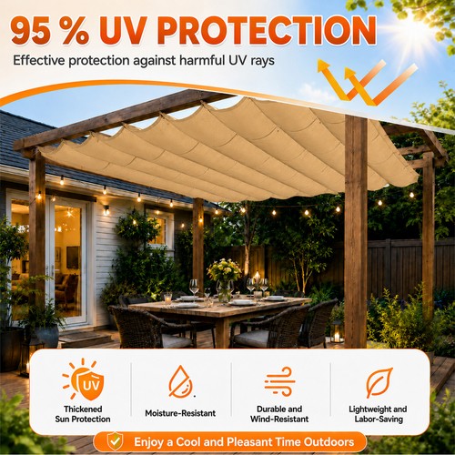 Retractable sun shade canopy - retractable,