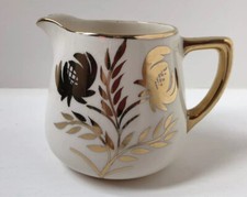 Sudlows Burslem Jug Cream And Gold