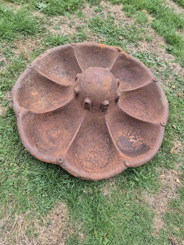 Antique cast iron pig feeder - cast,