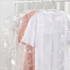 10/50pc Clear Polythene Garment Suit Cover Plastic Dry Cleaner Clothes Dress Bag