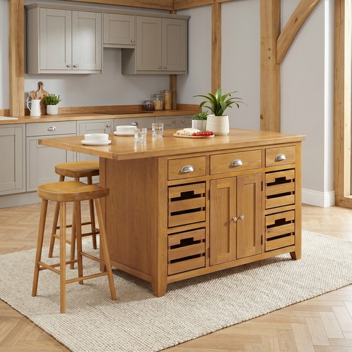 Kitchen island cheshire - kitchen, oak