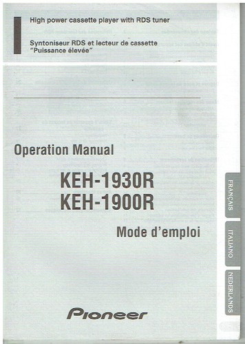 Pioneer keh 1900r 1930r - keh-1900r/1930r, car