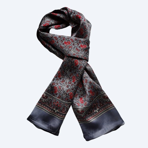 Men 100 silk scarf paisley - 100,