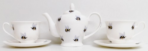Bees tea set fine - bone, china