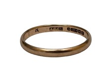 Vintage 9ct Rose Gold Wedding Band by Albion Chain Co UK Size Q