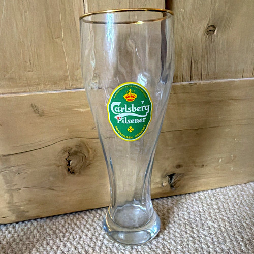 Carlsberg pilsner beer glass - beer,
