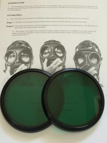 S10 gas mask respirator - s10, green