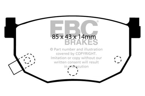 Ebc greenstuff rear brake pads - ebc,