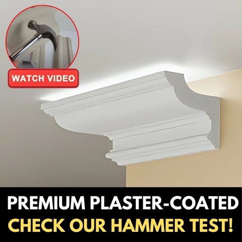 Plaster coated coving moulding - plaster,
