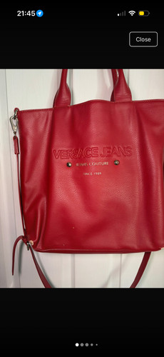 Red versace jeans - red, tote