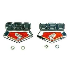 2FastMoto Air Cleaner Side Cover Emblems for Honda CB/CL350 1972 Pair 17-90355