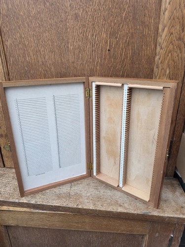 Vintage lab wooden - , microscope