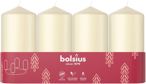 Smooth pillar candles set of - smooth,