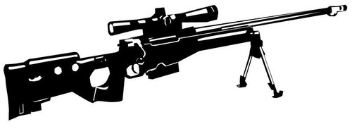 Sniper rifle vinyl sticker - rifle,
