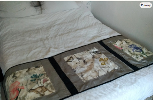 Quilted double bed runner