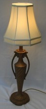 Tall and Elegant Vintage Bronze Effect Art Nouveau Style Spelter Table Lamp