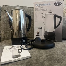 Quest 1.8 L Stainless Steel Electric Coffee Espresso Brewing Maker Percolator