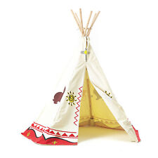 Teepee Children's Wigwam Play Tent Large Natural Cotton Tipi Indoor Outdoor Kids