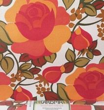 X2 60s Vintage CARISMA Wallpaper Rolls Floral Flowers 70s Retro Mcm flower power