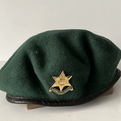 Vintage green beret burma - beret, star