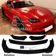 For Mazda MX-5 NB1 1998-2002 Gloss Black Front Bumper Chin Lip Spoiler Splitter