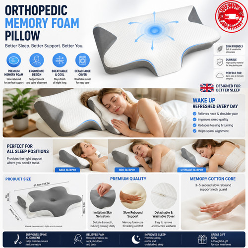 Orthopedic memory foam pillow - orthopedic,