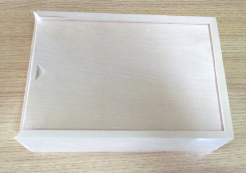Plain wooden box with sliding - wooden,