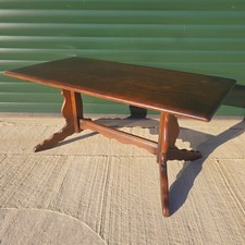 Wood Bros Old Charm Large Solid Oak Coffee Table Tudor Refectory Style Needs TLC