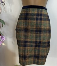 HOBBS TARTAN TWEED  CHECK WOOL