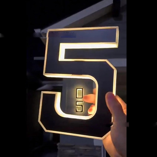 Solar led house - house, numbers