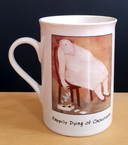 Happily dying chocolate mug - of,