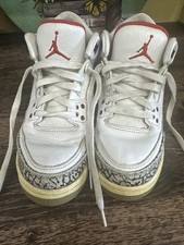 Jordan 3 Retro White Cement 2010 Men's Size 5.5 Youth