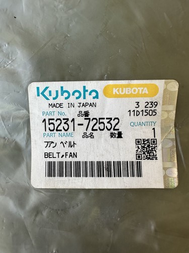 Kubota fan belt 15231 - 15231-72532, b