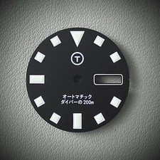 TLDC0601DD Black C3 / Seiko Mod PLGS Day Date Dial NH36 4R36 SKX SRPD 28.5