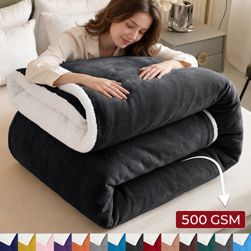 500 gsm luxury heavy sherpa - 500,