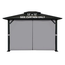 Aoodor 12'x12' Gazebo Universal Replacement Privacy Curtain Side Walls 4 Panels