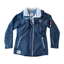 Crew Clothing Windbreaker Jacket Women UK Size 10 Sailing Nautical Compass GBR