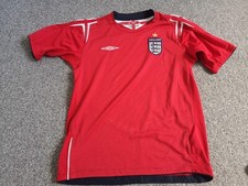 Vintage 2004/06 England Umbro Football Shirt Jersey Kit 04-06 Red Away & SHORTS