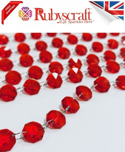 49pcs red chain - 49pcs, octagon