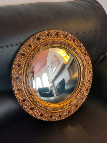 1958 convex circular mirror - convex,