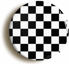 SKA CHECK BADGE BUTTON PIN (1inch/25mm diameter) 2 TWO TONE 