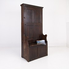 Delightful Antique  Country Oak Bacon Settle