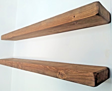 floating shelf solid wood handmade shelf invisible brackets 17cm