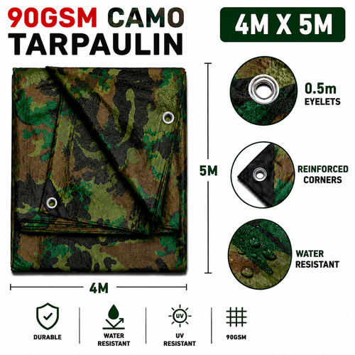 Camouflage tarpaulin 5m - camouflage, x