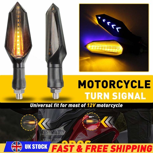 Amber blue motorcycle turn - blue, led