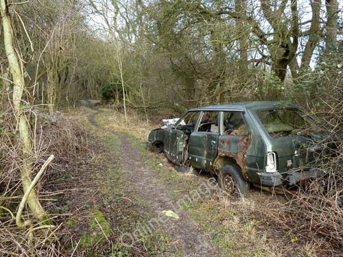 Photo 6x4 abandoned car - abandoned,