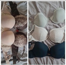 200. Bundle of 5 bras 36 b/c 75/80 b/c+ free bralette and gifts